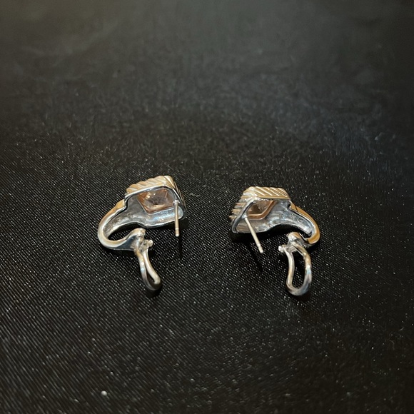 Beautiful .925 Rhinestone/Amber Earrings - Picture 6 of 9